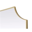 Elegant Kitchen and Bath Notched Metal Mirror 36X42