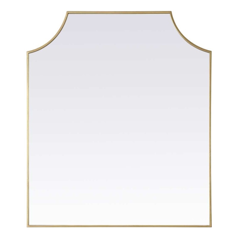 Elegant Kitchen and Bath Notched Metal Mirror 36X42