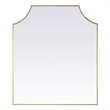 Elegant Kitchen and Bath Notched Metal Mirror 36X42