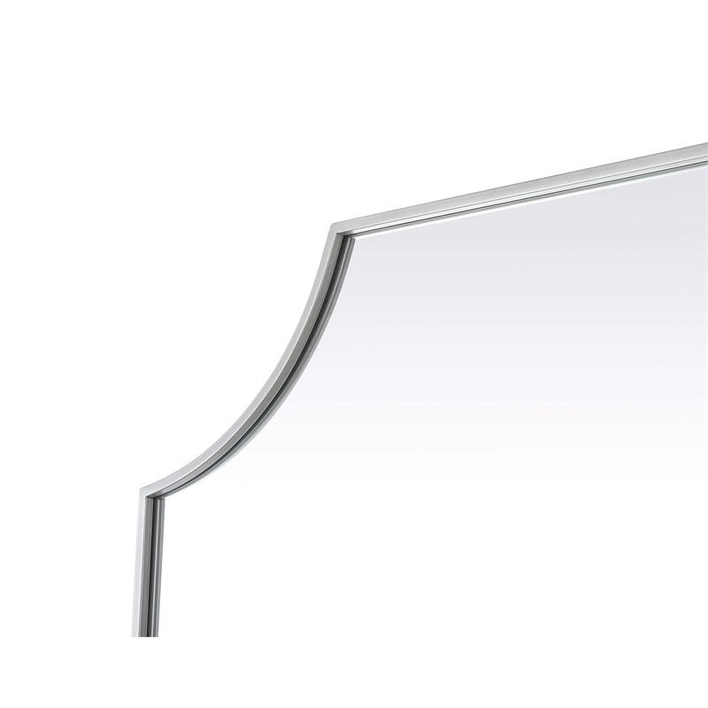 Elegant Kitchen and Bath Notched Metal Mirror 36X42