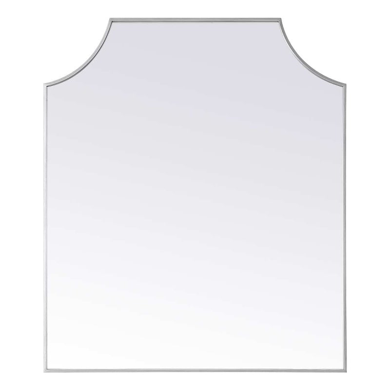 Elegant Kitchen and Bath Notched Metal Mirror 36X42