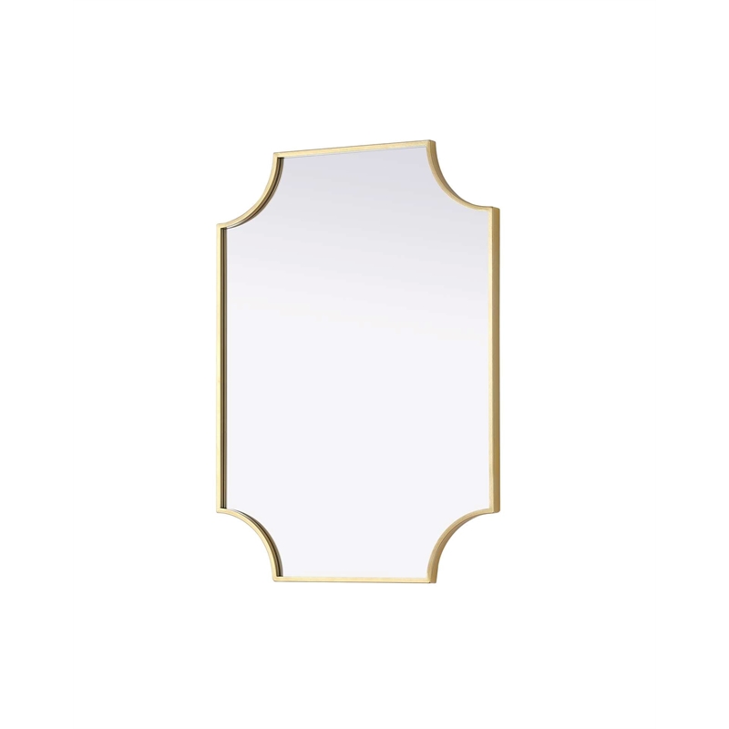 Elegant Kitchen and Bath Notched Metal Mirror 22X30