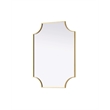Elegant Kitchen and Bath Notched Metal Mirror 22X30