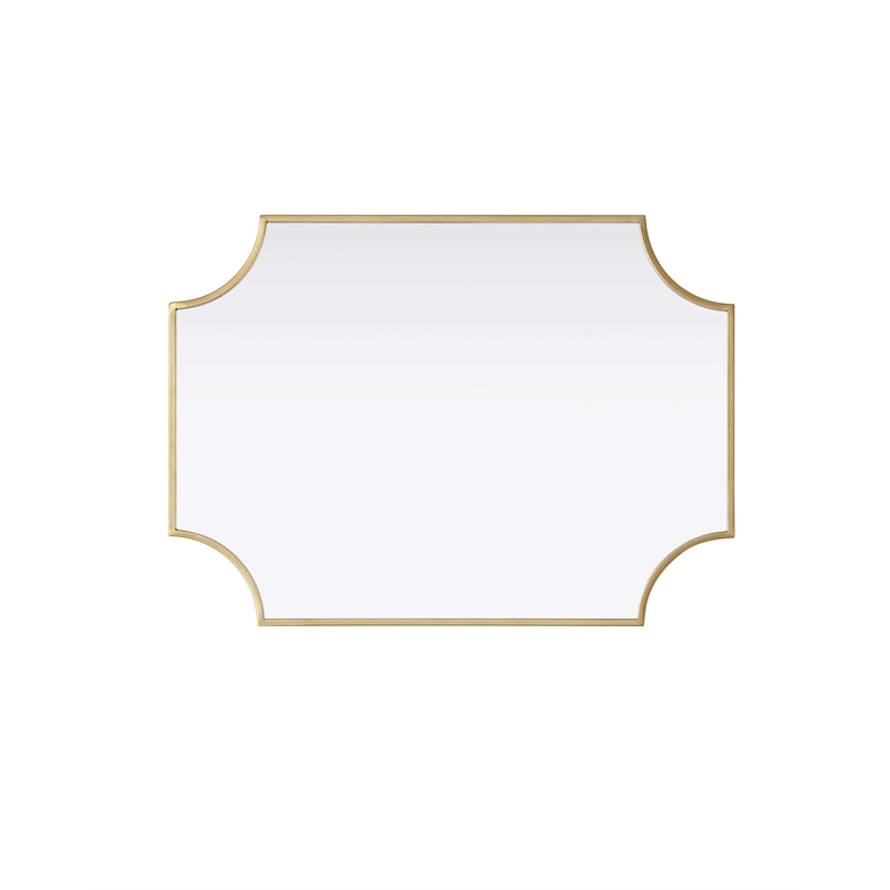 Elegant Kitchen and Bath Notched Metal Mirror 22X30
