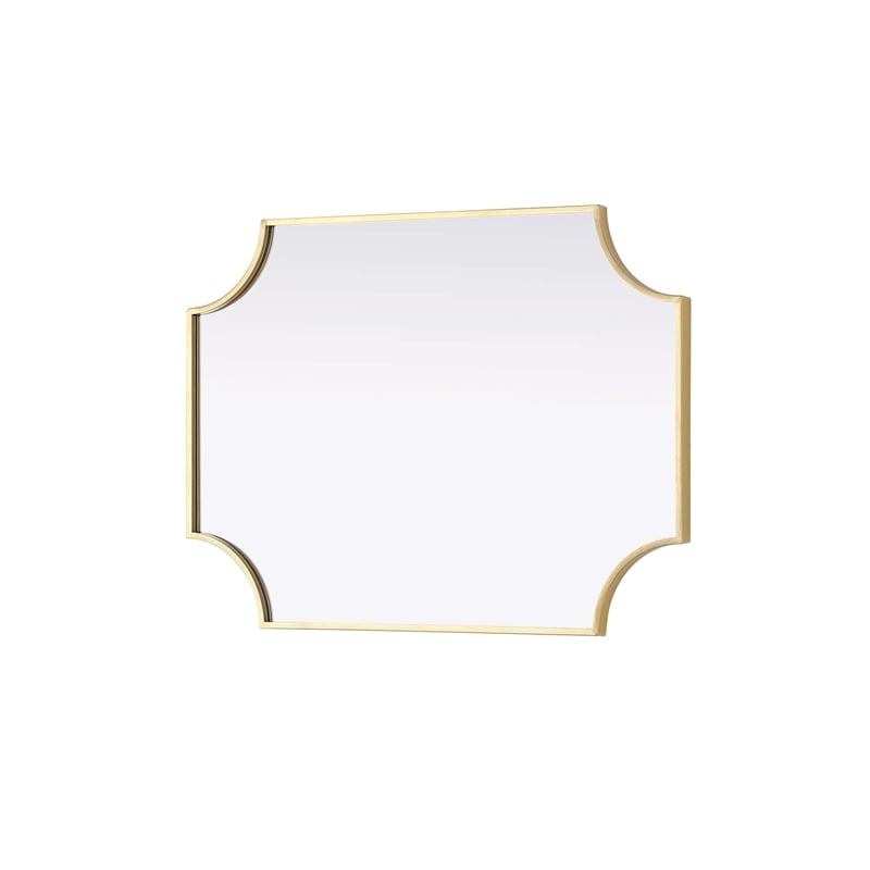 Elegant Kitchen and Bath Notched Metal Mirror 22X30