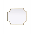 Elegant Kitchen and Bath Notched Metal Mirror 22X30