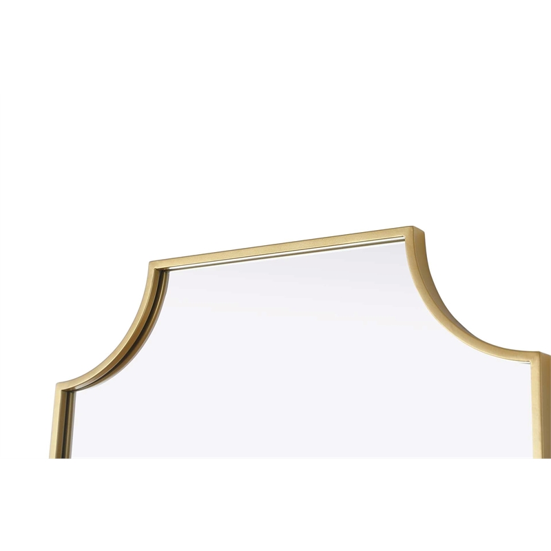 Elegant Kitchen and Bath Notched Metal Mirror 22X30