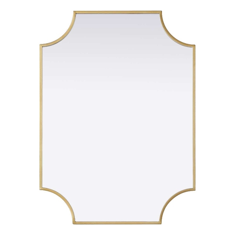 Elegant Kitchen and Bath Notched Metal Mirror 22X30