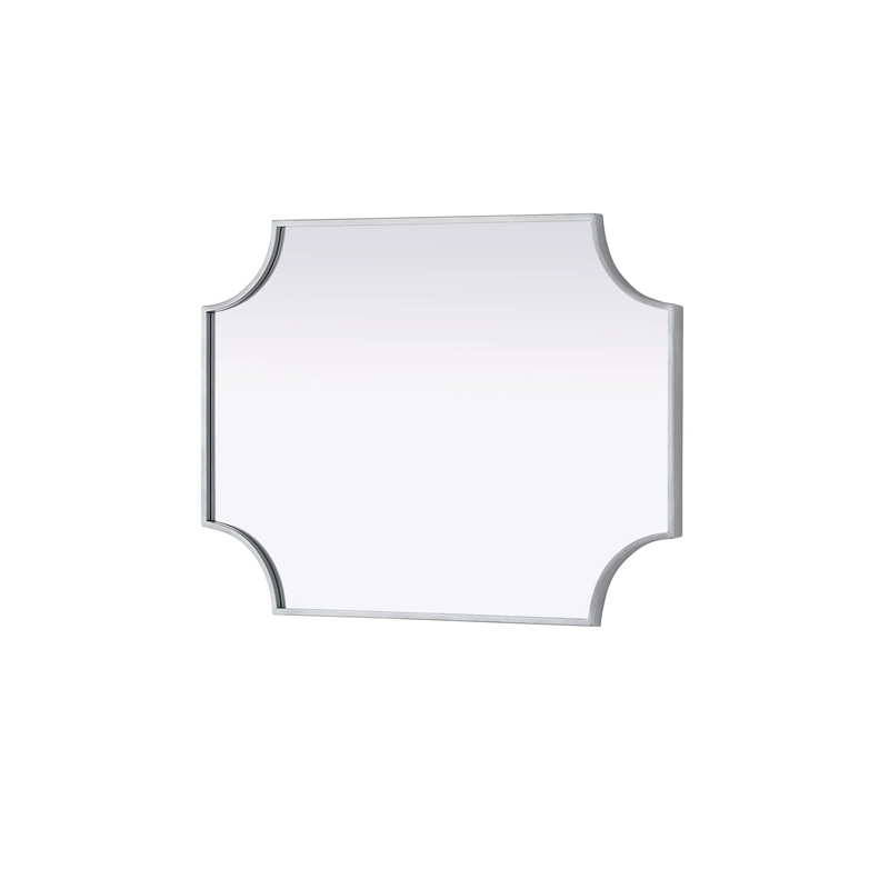Elegant Kitchen and Bath Notched Metal Mirror 22X30