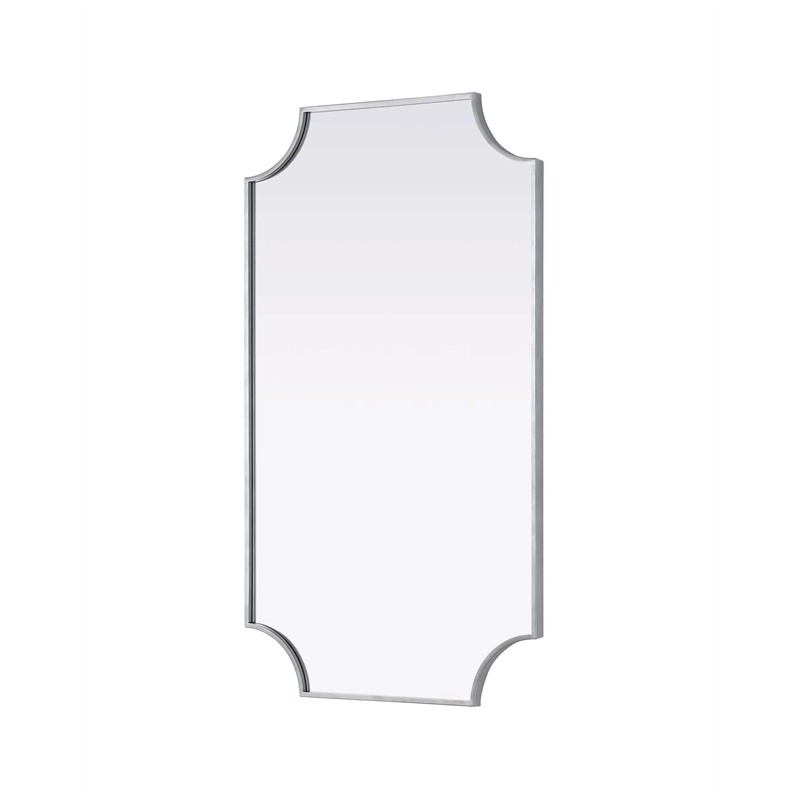 Elegant Kitchen and Bath Notched Metal Mirror 24X42