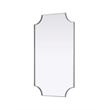 Elegant Kitchen and Bath Notched Metal Mirror 24X42