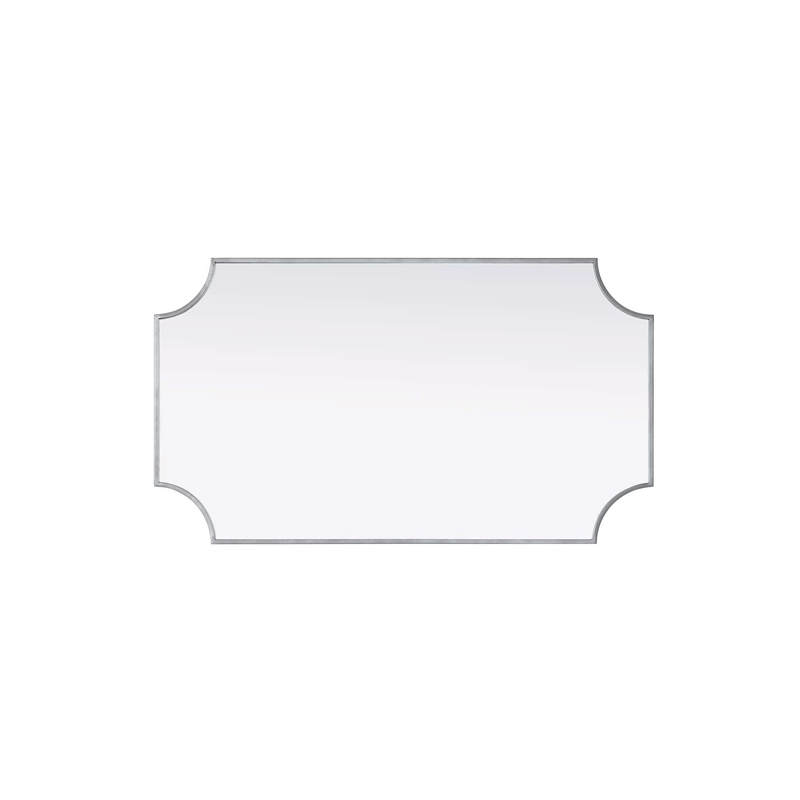 Elegant Kitchen and Bath Notched Metal Mirror 24X42