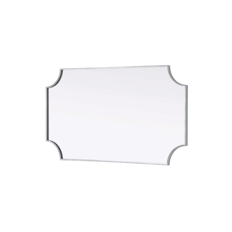 Elegant Kitchen and Bath Notched Metal Mirror 24X42