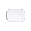 Elegant Kitchen and Bath Notched Metal Mirror 24X42