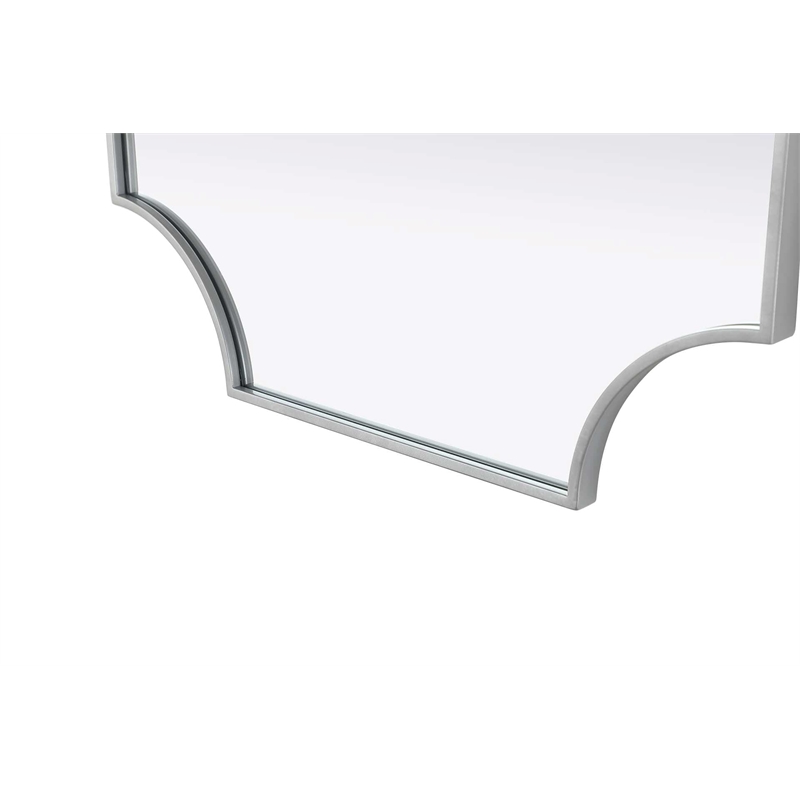 Elegant Kitchen and Bath Notched Metal Mirror 24X42