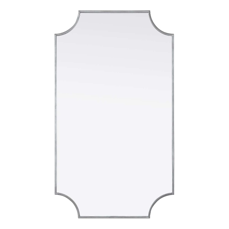 Elegant Kitchen and Bath Notched Metal Mirror 24X42