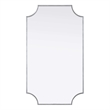 Elegant Kitchen and Bath Notched Metal Mirror 24X42