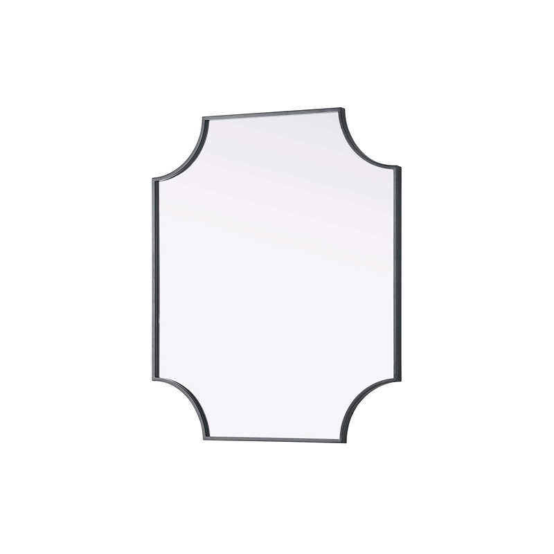 Elegant Kitchen and Bath Notched Metal Mirror 27X32