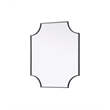 Elegant Kitchen and Bath Notched Metal Mirror 27X32