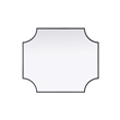 Elegant Kitchen and Bath Notched Metal Mirror 27X32