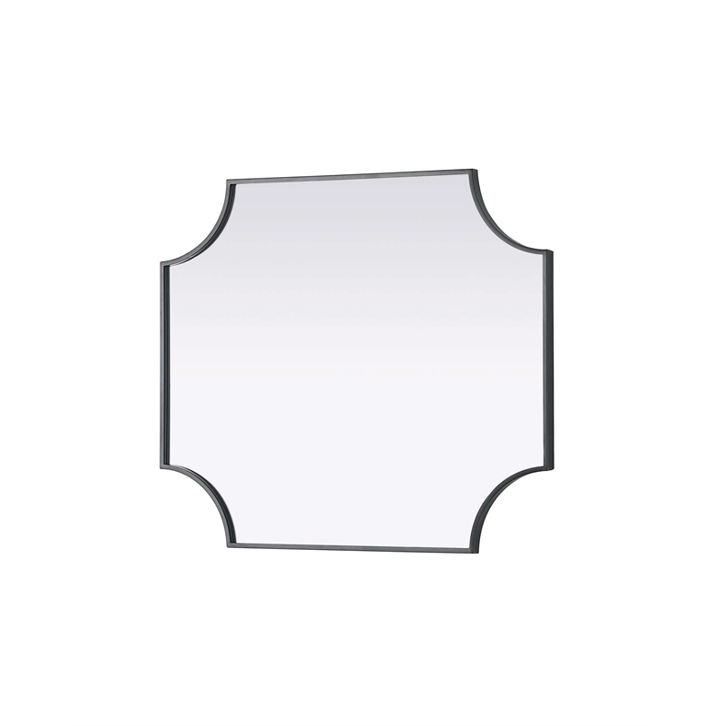Elegant Kitchen and Bath Notched Metal Mirror 27X32