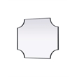 Elegant Kitchen and Bath Notched Metal Mirror 27X32