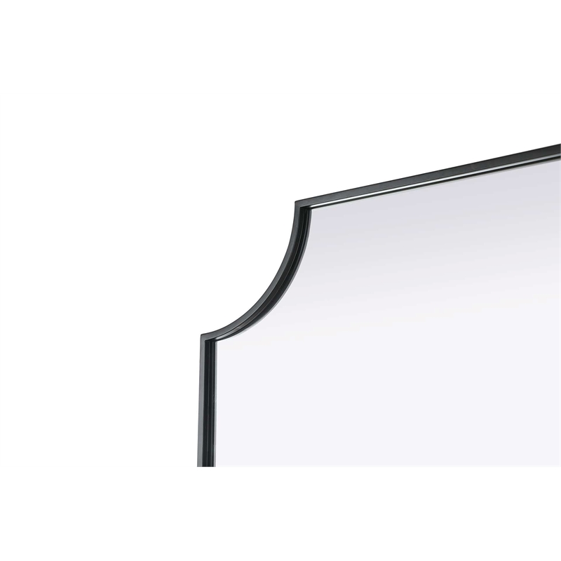 Elegant Kitchen and Bath Notched Metal Mirror 27X32