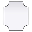 Elegant Kitchen and Bath Notched Metal Mirror 27X32