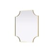Elegant Kitchen and Bath Notched Metal Mirror 27X32