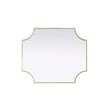 Elegant Kitchen and Bath Notched Metal Mirror 27X32