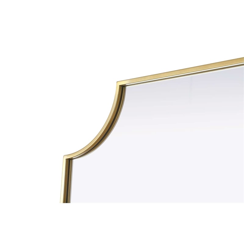 Elegant Kitchen and Bath Notched Metal Mirror 27X32