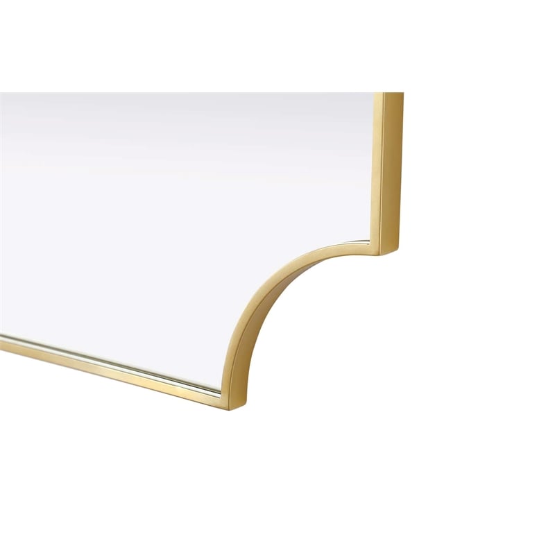 Elegant Kitchen and Bath Notched Metal Mirror 27X32