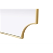Elegant Kitchen and Bath Notched Metal Mirror 27X32