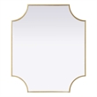 Elegant Kitchen and Bath Notched Metal Mirror 27X32