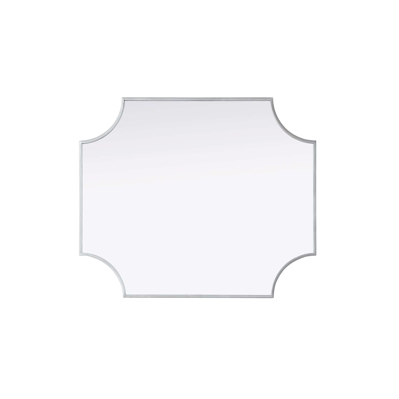 Elegant Kitchen and Bath Notched Metal Mirror 27X32