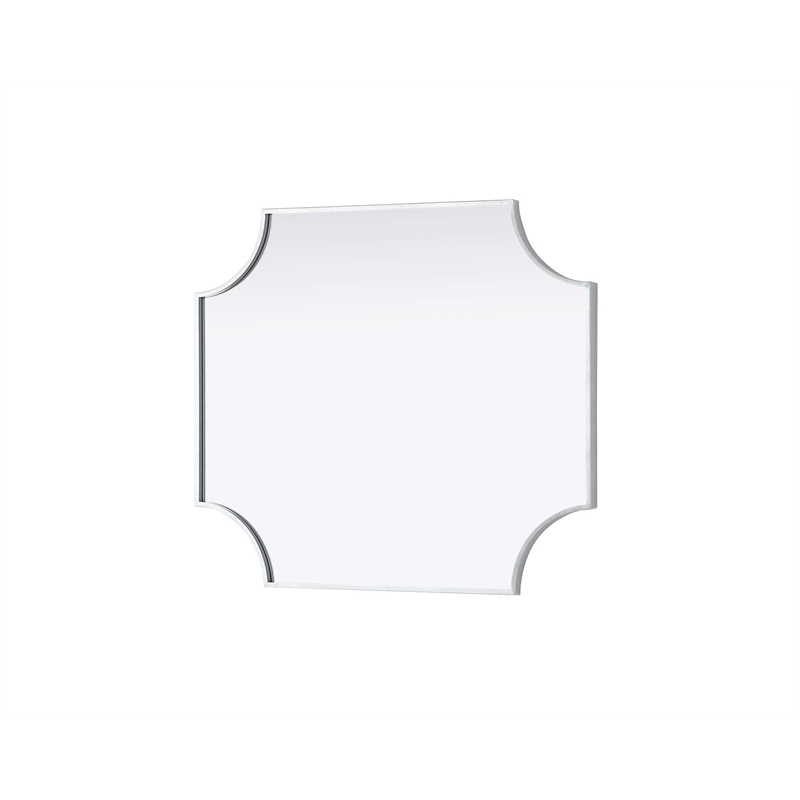Elegant Kitchen and Bath Notched Metal Mirror 27X32