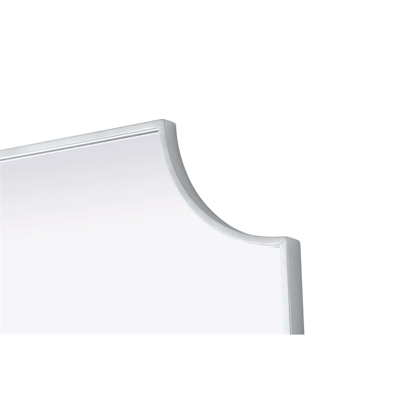 Elegant Kitchen and Bath Notched Metal Mirror 27X32