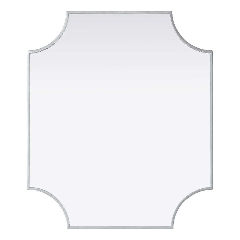 Elegant Kitchen and Bath Notched Metal Mirror 27X32