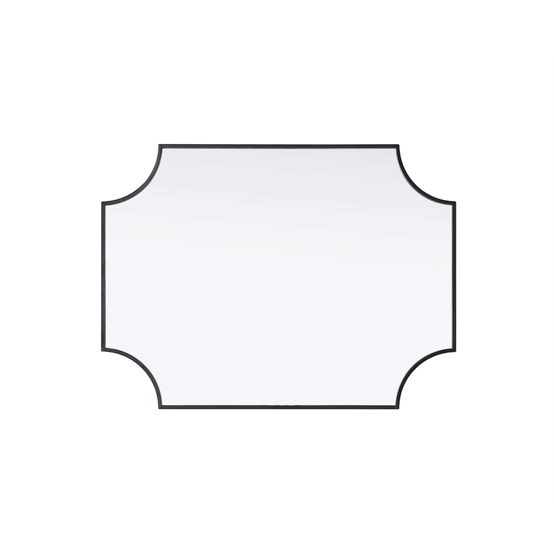 Elegant Kitchen and Bath Notched Metal Mirror 27X36