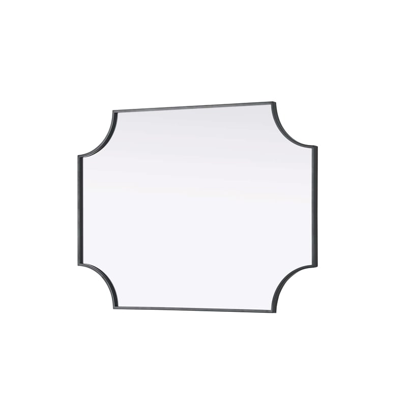 Elegant Kitchen and Bath Notched Metal Mirror 27X36