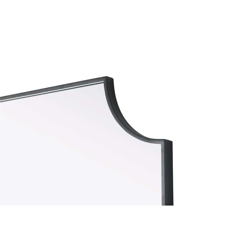Elegant Kitchen and Bath Notched Metal Mirror 27X36