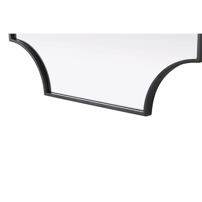 Elegant Kitchen and Bath Notched Metal Mirror 27X36
