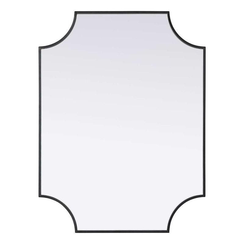 Elegant Kitchen and Bath Notched Metal Mirror 27X36
