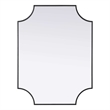 Elegant Kitchen and Bath Notched Metal Mirror 27X36