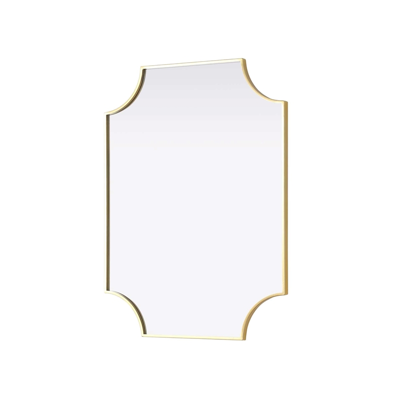 Elegant Kitchen and Bath Notched Metal Mirror 27X36