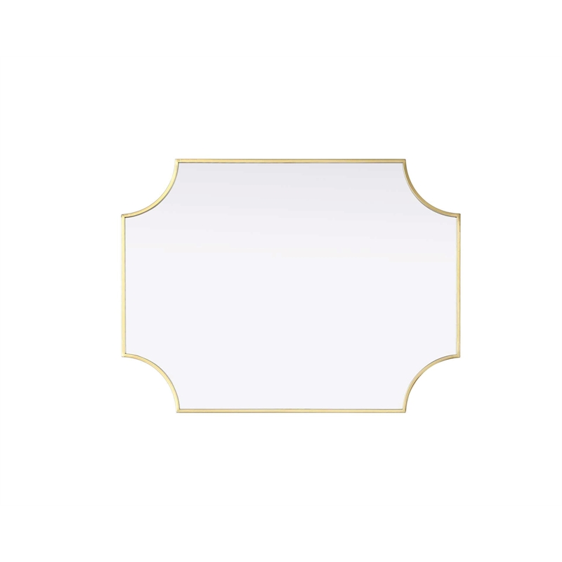 Elegant Kitchen and Bath Notched Metal Mirror 27X36