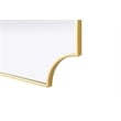 Elegant Kitchen and Bath Notched Metal Mirror 27X36