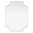 Elegant Kitchen and Bath Notched Metal Mirror 27X36