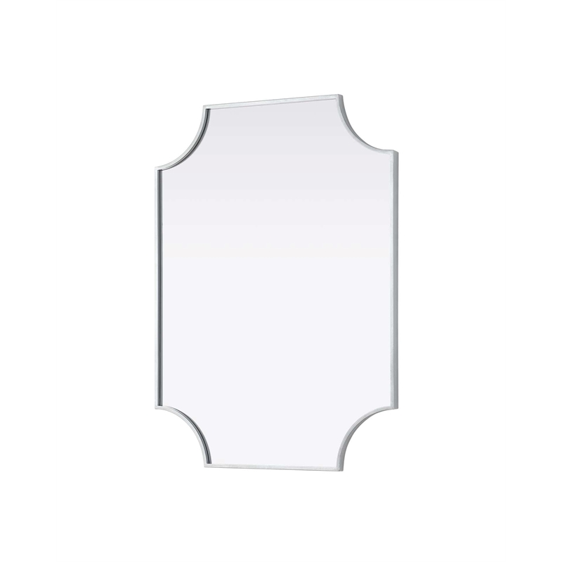 Elegant Kitchen and Bath Notched Metal Mirror 27X36