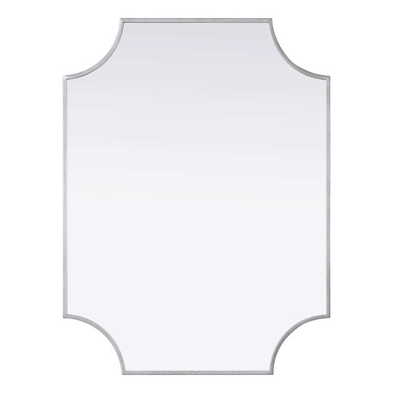 Elegant Kitchen and Bath Notched Metal Mirror 27X36